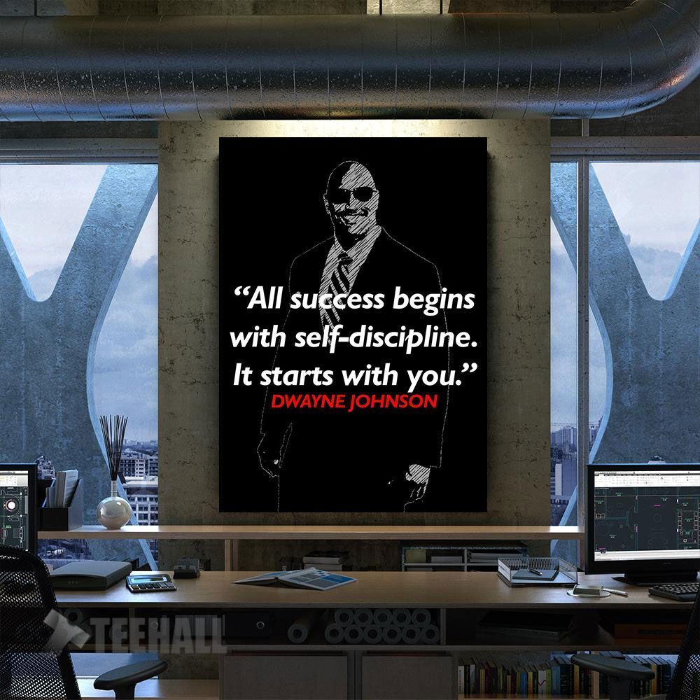 Dwayne Johnson Quotes Motivational Canvas Prints Wall Art Decor
