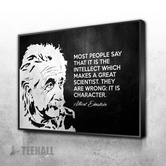 Einstein On Character Motivational Canvas Prints Wall Art Decor 1