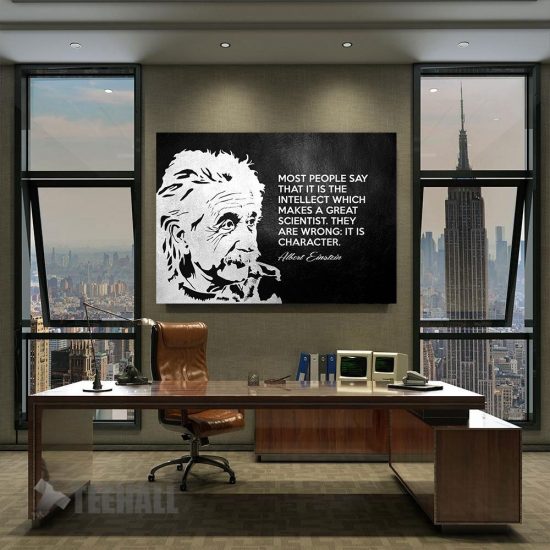 Einstein On Character Motivational Canvas Prints Wall Art Decor 2