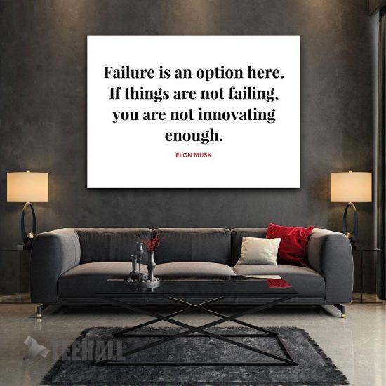 Elon Musk Quotes Motivational Canvas Prints Wall Art Decor