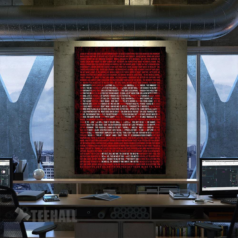 Eminem Lose Yourself Motivational Canvas Prints Wall Art Decor