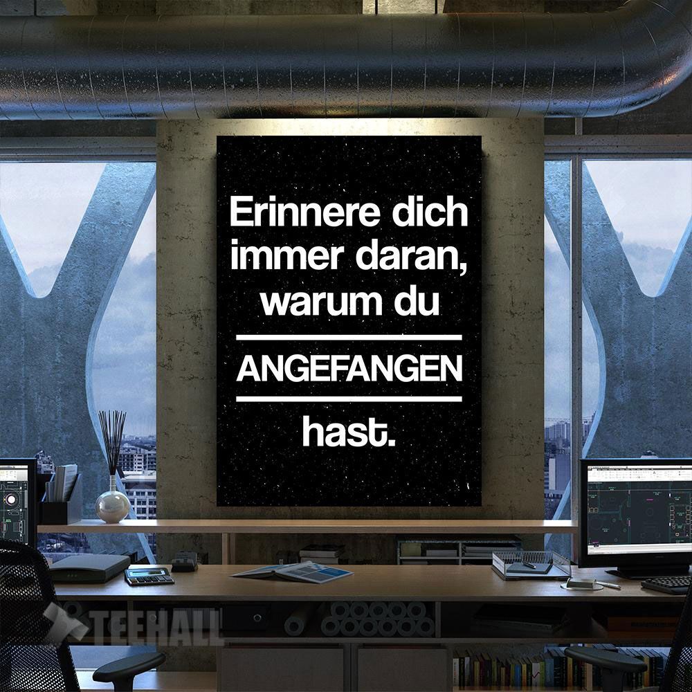 Erinnere Dich Immer Daran Motivational Canvas Prints Wall Art Decor