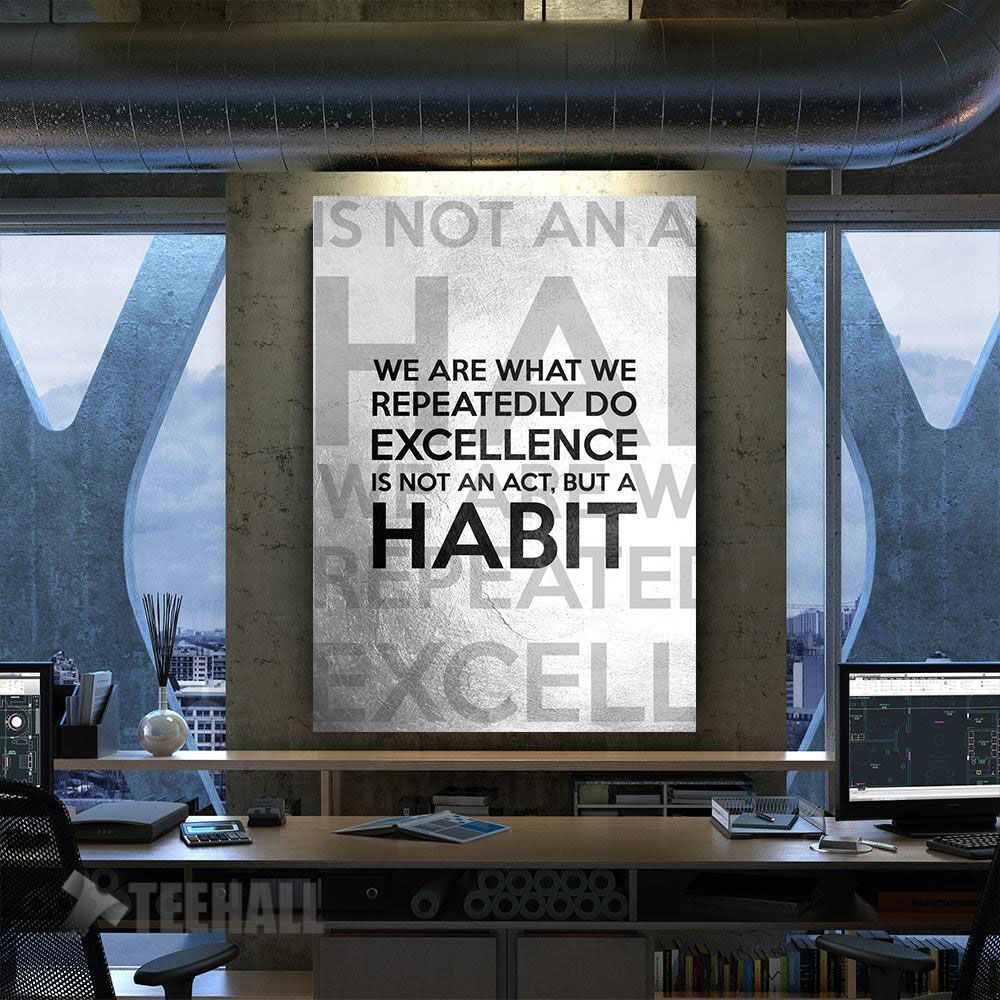 Excellence Motivational Canvas Prints Wall Art Decor