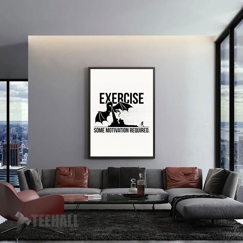 Exercise-Dragon-Motivation-Canvas-Prints-Wall-Art-Decor-1 Exercise Dragon Motivation Canvas Prints Wall Art Decor 1