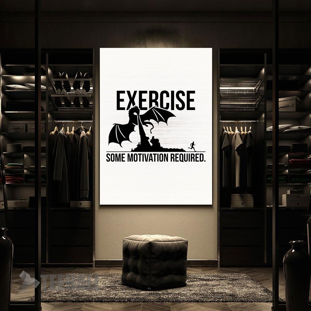 Exercise-Dragon-Motivation-Canvas-Prints-Wall-Art-Decor-2 Exercise Dragon Motivation Canvas Prints Wall Art Decor 2