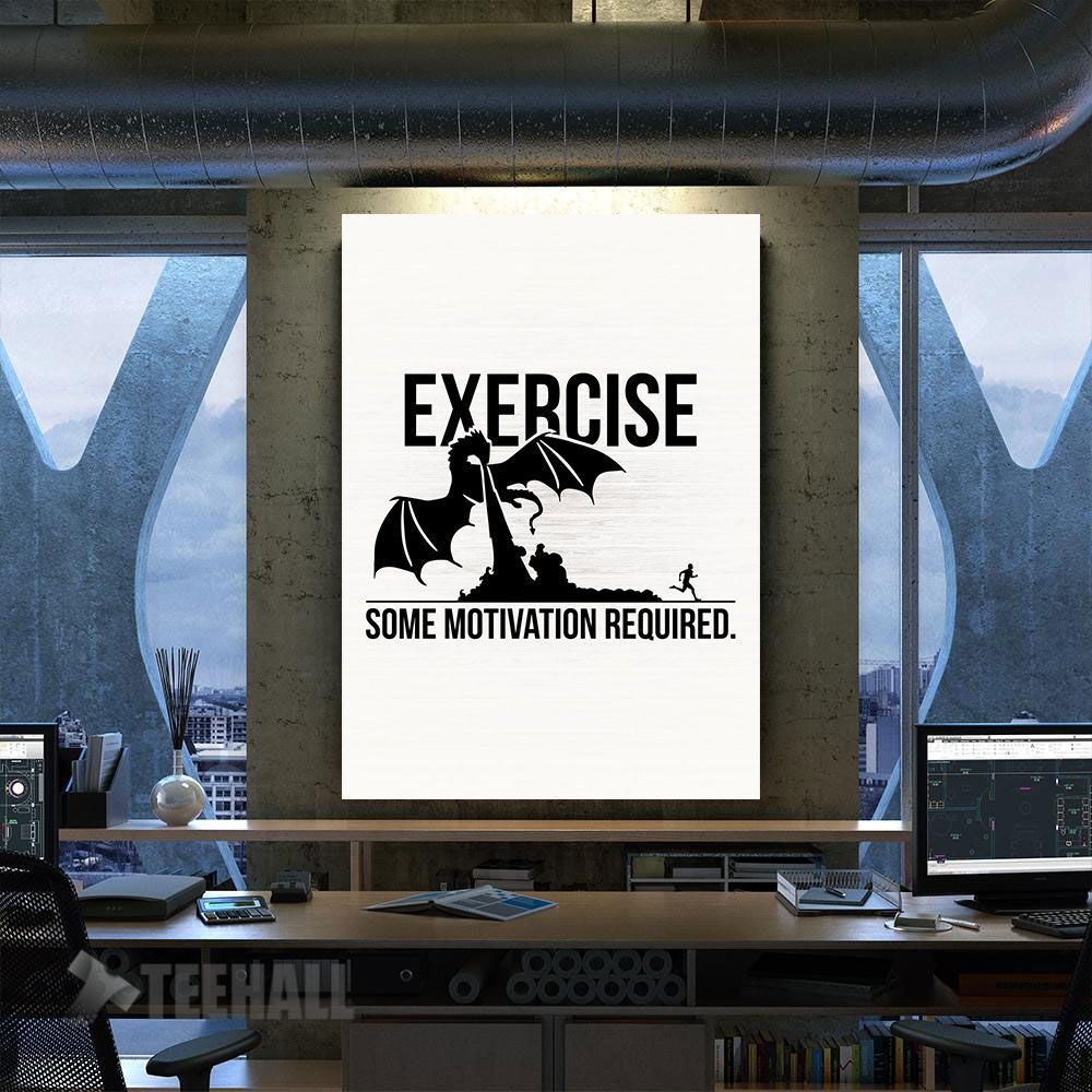Exercise-Dragon-Motivation-Canvas-Prints-Wall-Art-Decor Exercise Dragon Motivation Canvas Prints Wall Art Decor