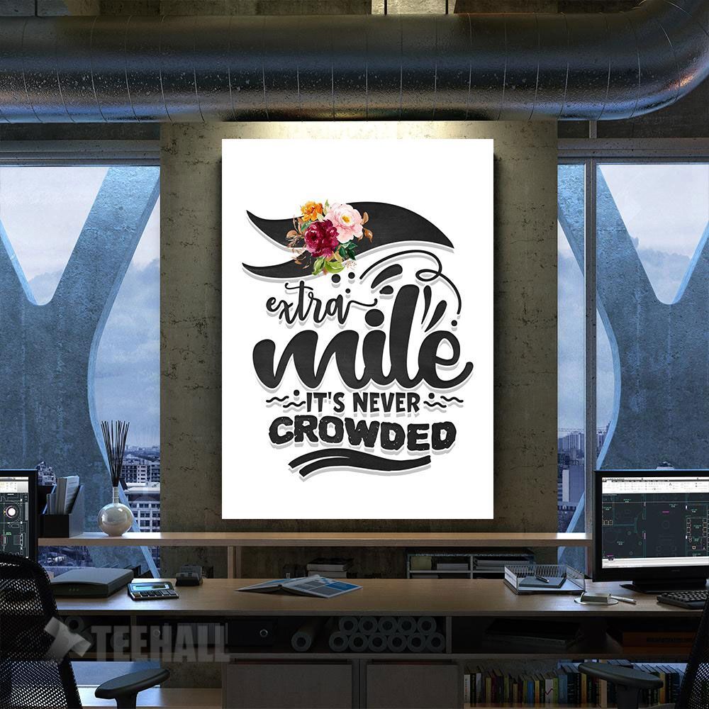 Extra Mile Motivational Canvas Prints Wall Art Decor