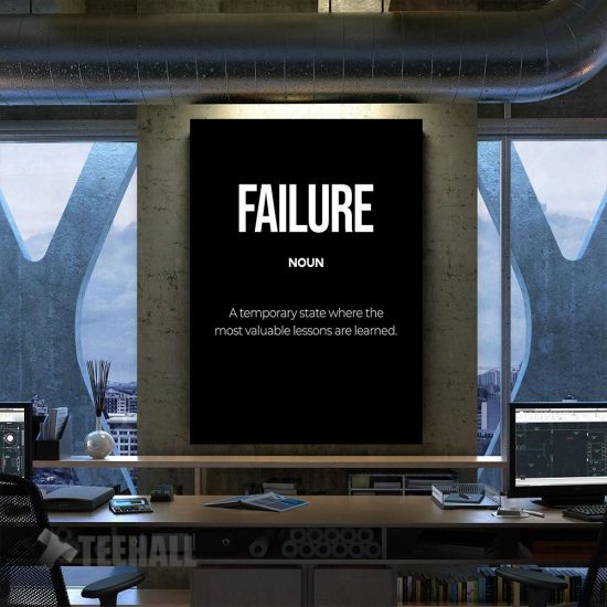 Failure Definition Motivational Canvas Prints Wall Art Decor