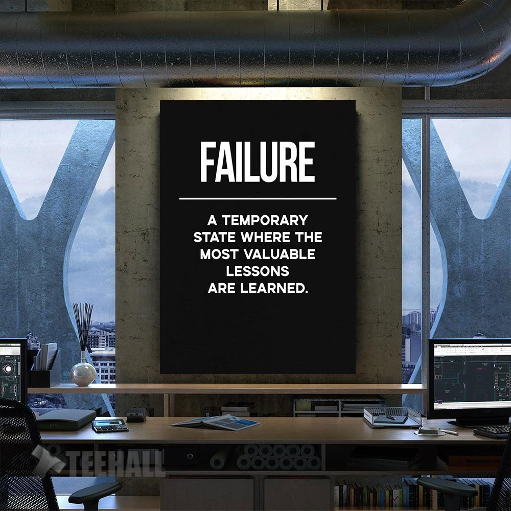 Failure Motivational Canvas Prints Wall Art Decor