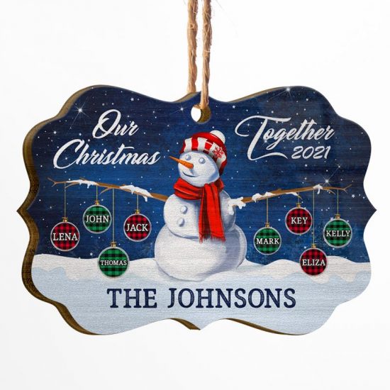 Family Our Christmas Together - Christmas Gift - Personalized Custom Wooden Ornament