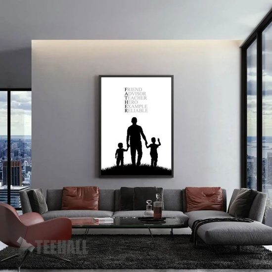 Fathers Day Tribute Motivational Canvas Prints Wall Art Decor 1