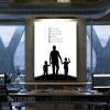 Fathers Day Tribute Motivational Canvas Prints Wall Art Decor