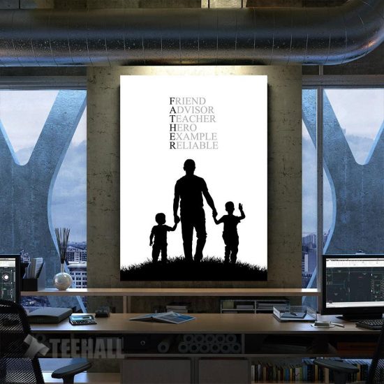 Fathers Day Tribute Motivational Canvas Prints Wall Art Decor