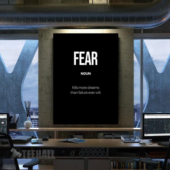 Fear Definition Motivational Canvas Prints Wall Art Decor