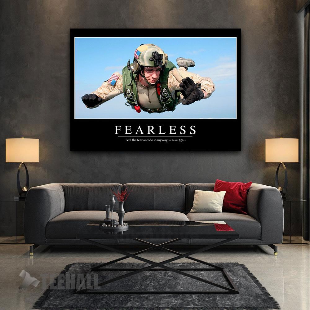Fearless Motivational Canvas Prints Wall Art Decor