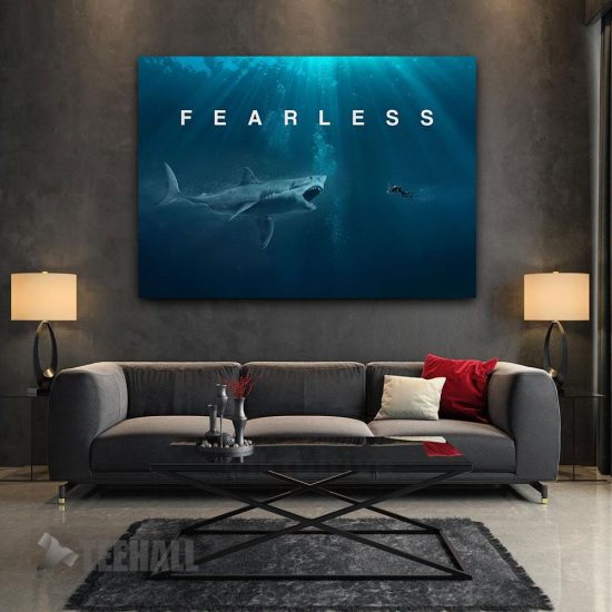 Fearless Motivational Canvas Prints Wall Art Decor