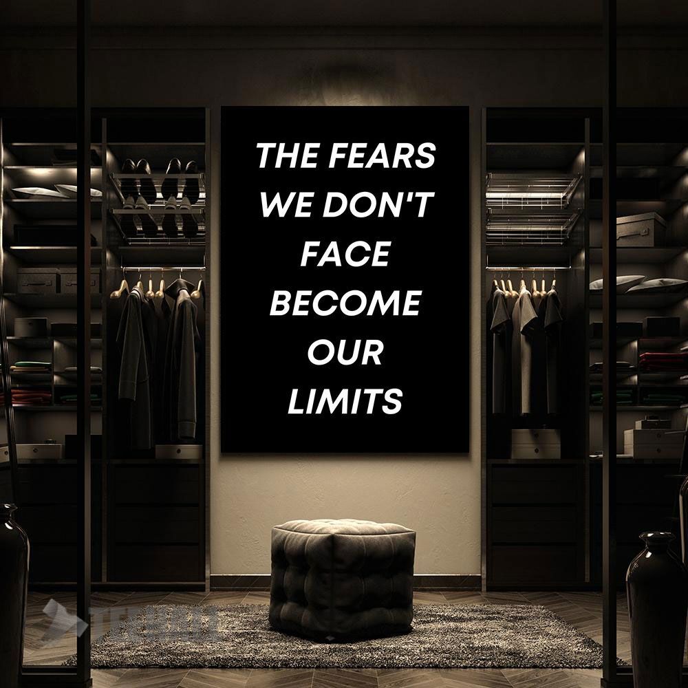 Fears-Are-Limits-Poster-Motivational-Canvas-Prints-Wall-Art-Decor-2 Fears Are Limits Poster Motivational Canvas Prints Wall Art Decor 2