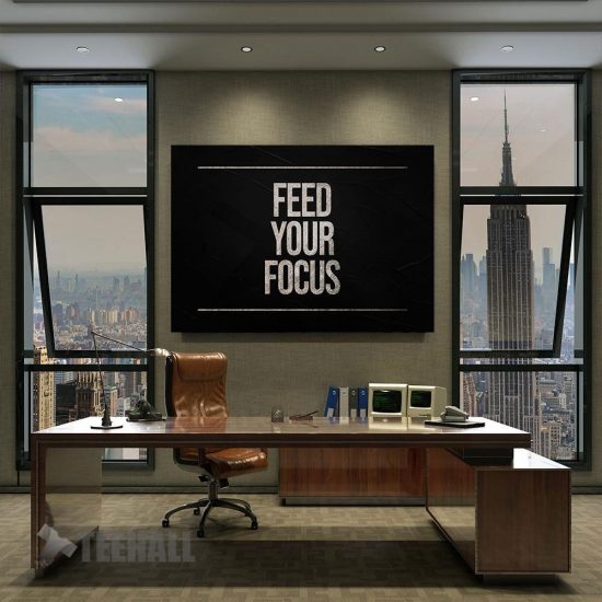 Feed Your Focus Motivational Canvas Prints Wall Art Decor 2
