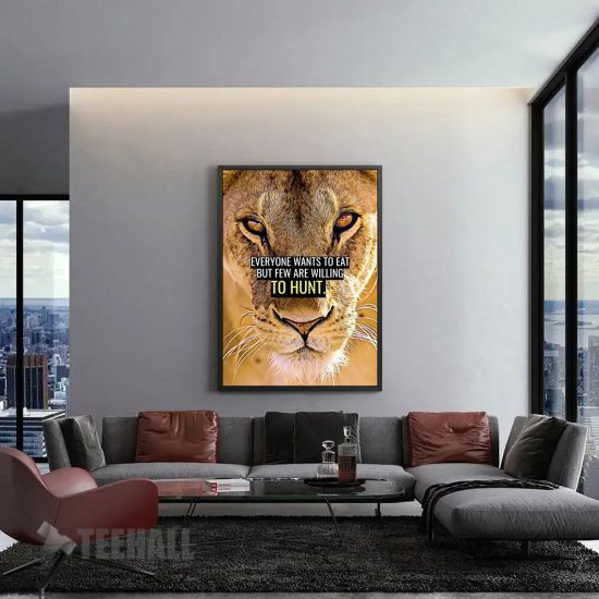 Few Are Willing To Hunt Motivational Canvas Prints Wall Art Decor 1