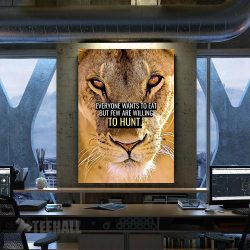 Few Are Willing To Hunt Motivational Canvas Prints Wall Art Decor
