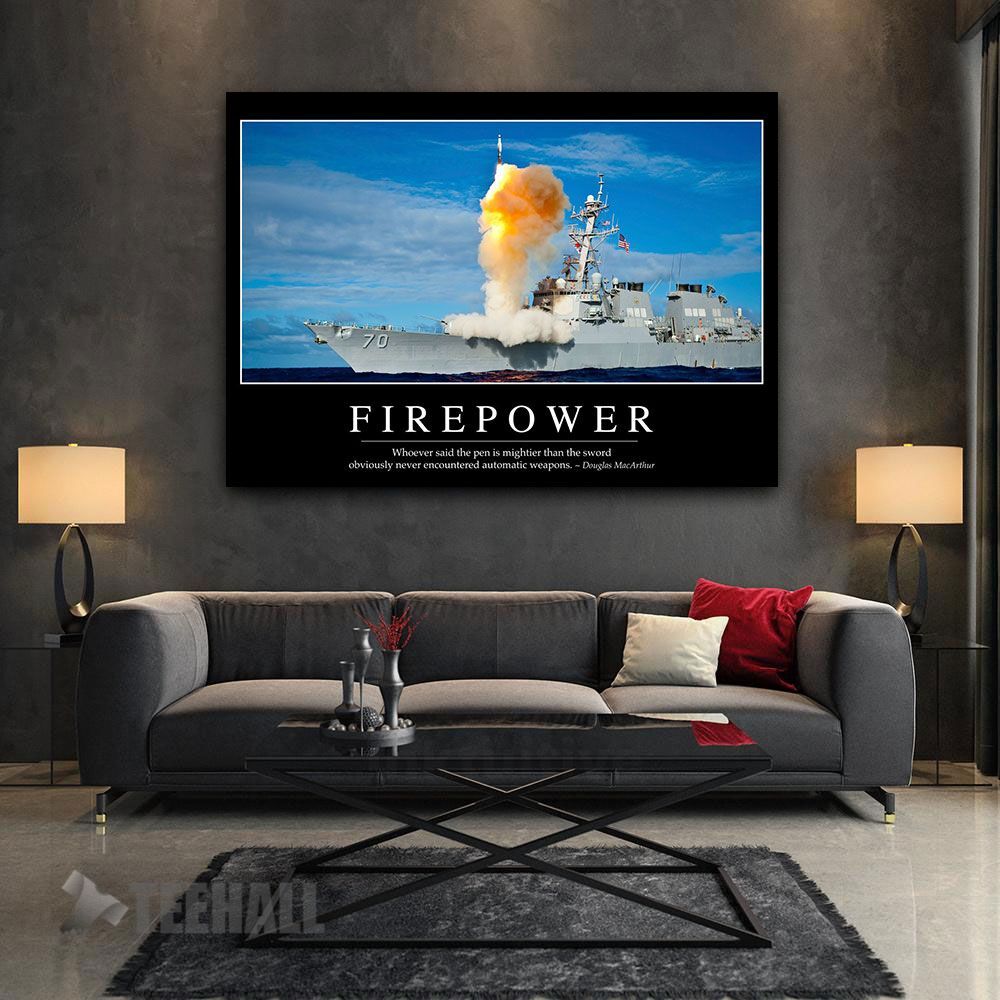 Firepower Motivational Canvas Prints Wall Art Decor