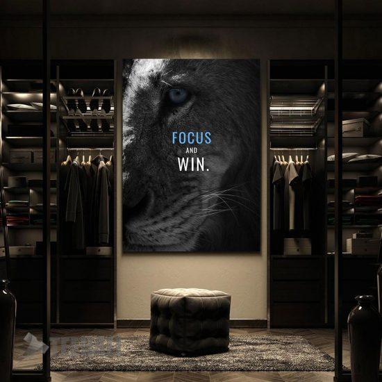 Focus And Win Motivational Canvas Prints Wall Art Decor 2