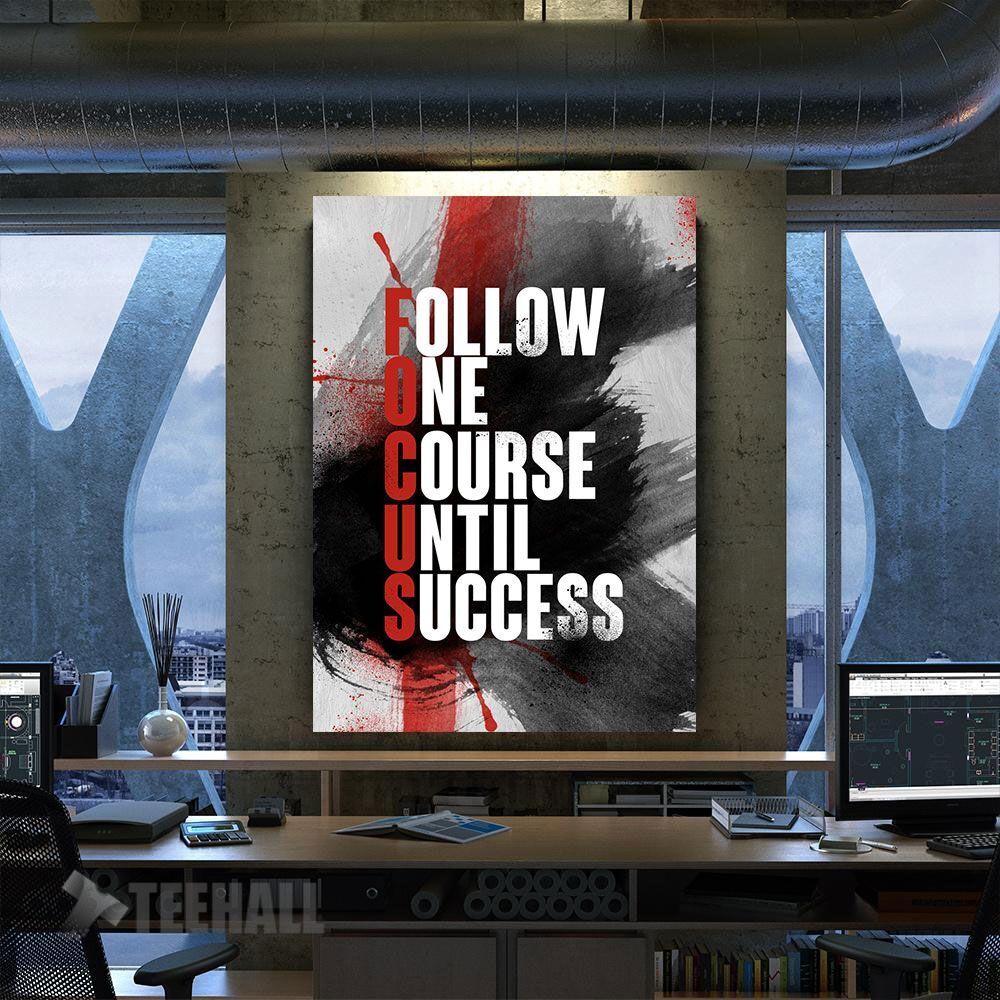 Focus Motivational Canvas Prints Wall Art Decor