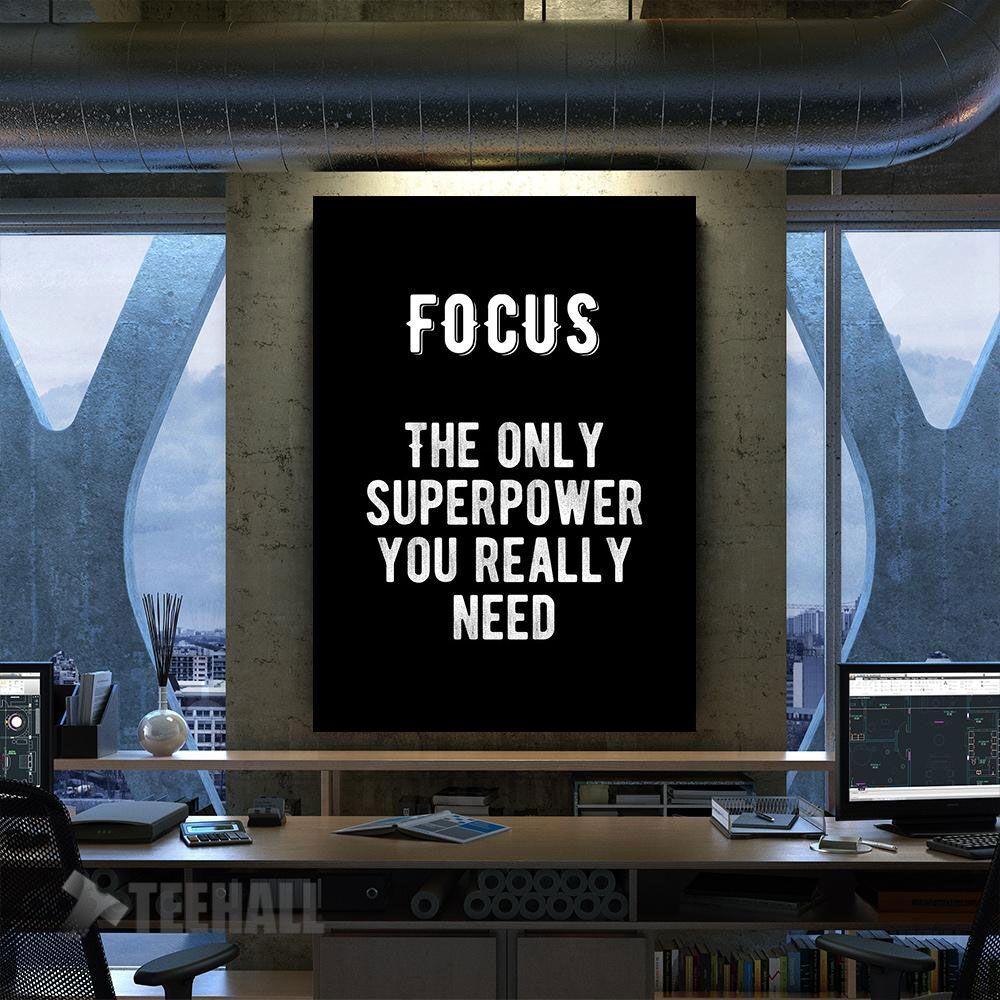 Focus Motivational Canvas Prints Wall Art Decor