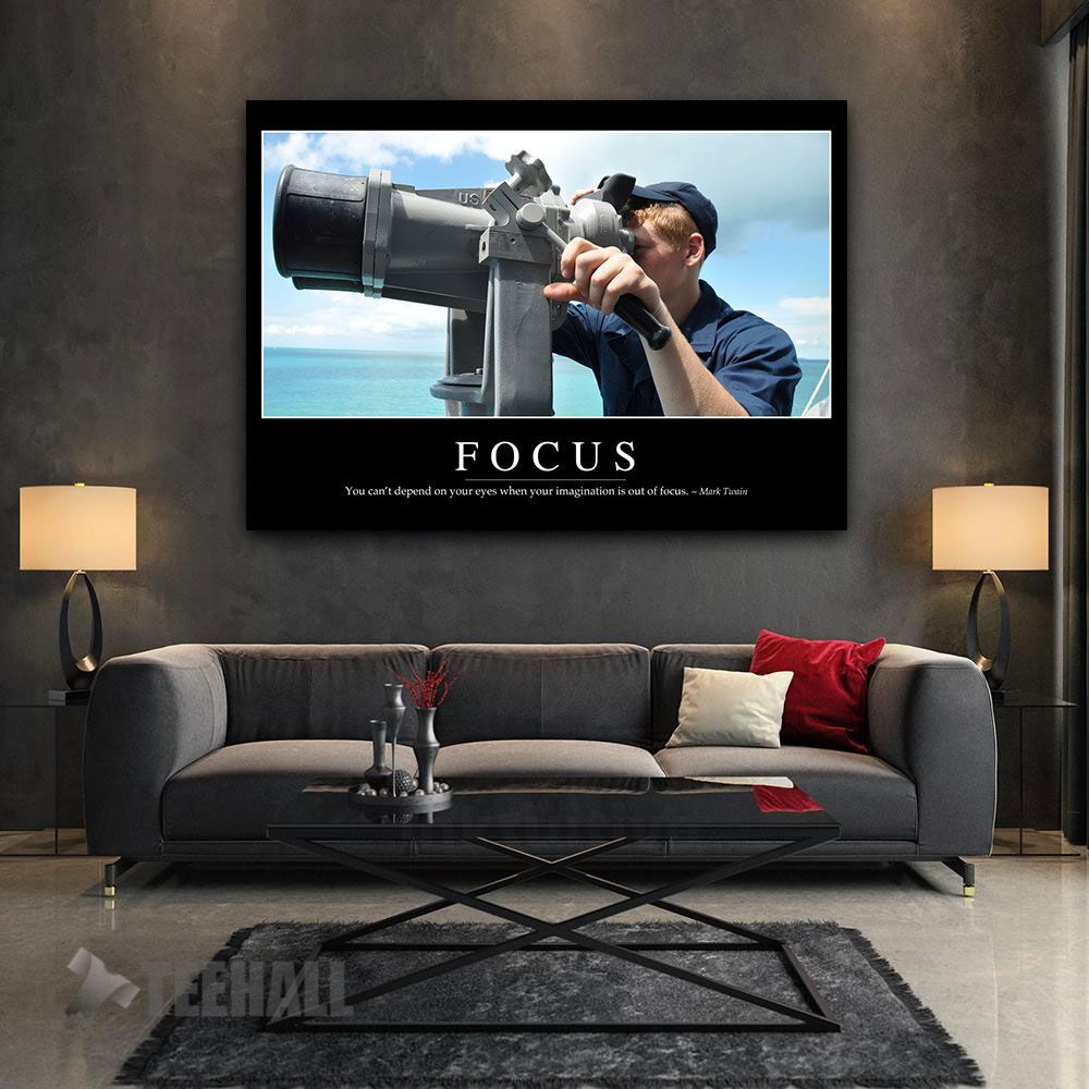 Focus Motivational Canvas Prints Wall Art Decor