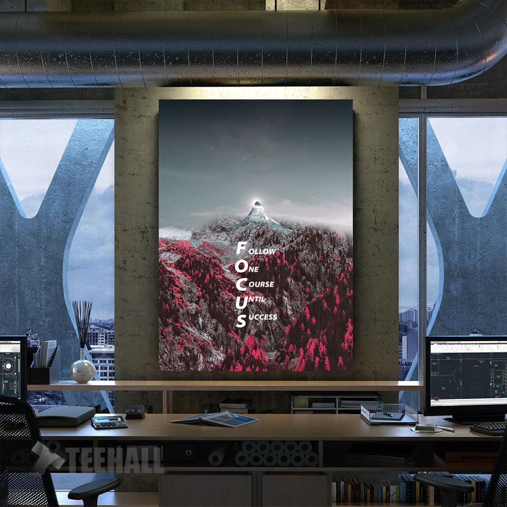 Focus Motivational Canvas Prints Wall Art Decor