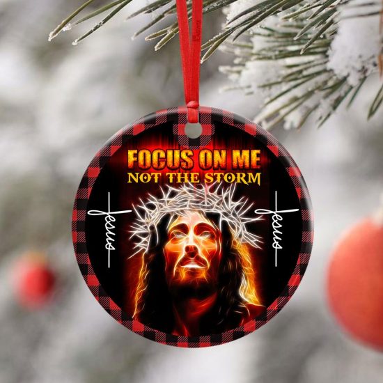 Focus On Me Not The Storm Jesus Christ Ceramic Ornament 4