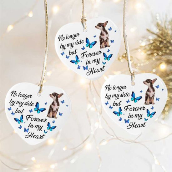 Forever In My Heart Chihuahua Dog Lover Ceramic Ornament 1