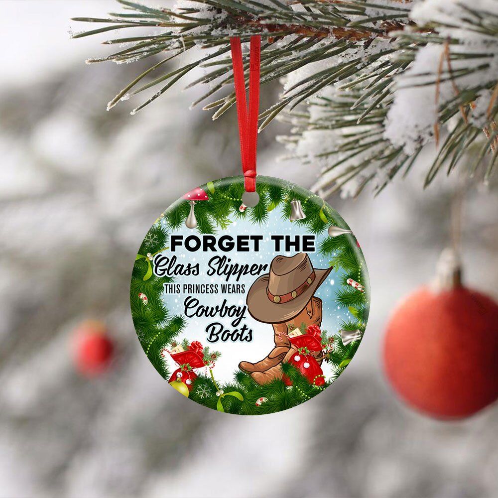 Forget-The-Glass-Slipper-This-Princess-Wears-Cowboy-Boots.-Christmas-Ceramic-Ornament-4 Forget The Glass Slipper This Princess Wears Cowboy Boots. Christmas Ceramic Ornament 4