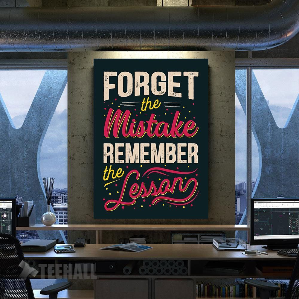 Forget The Mistake Motivational Canvas Prints Wall Art Decor
