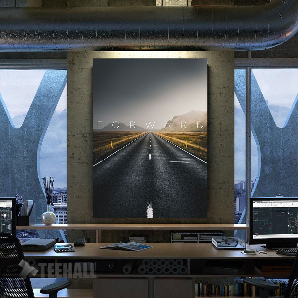 Forward Motivational Canvas Prints Wall Art Decor