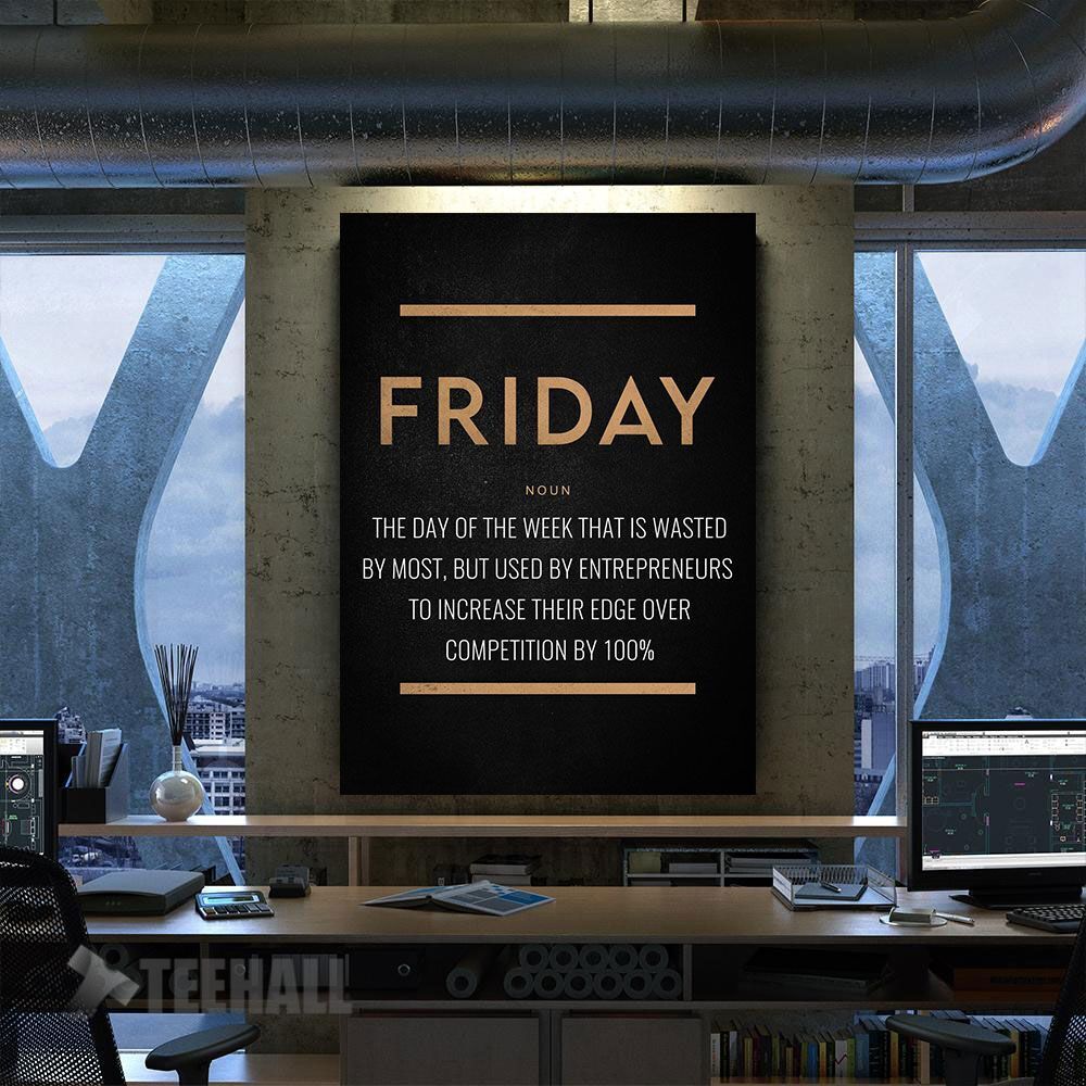 Friday Motivational Canvas Prints Wall Art Decor