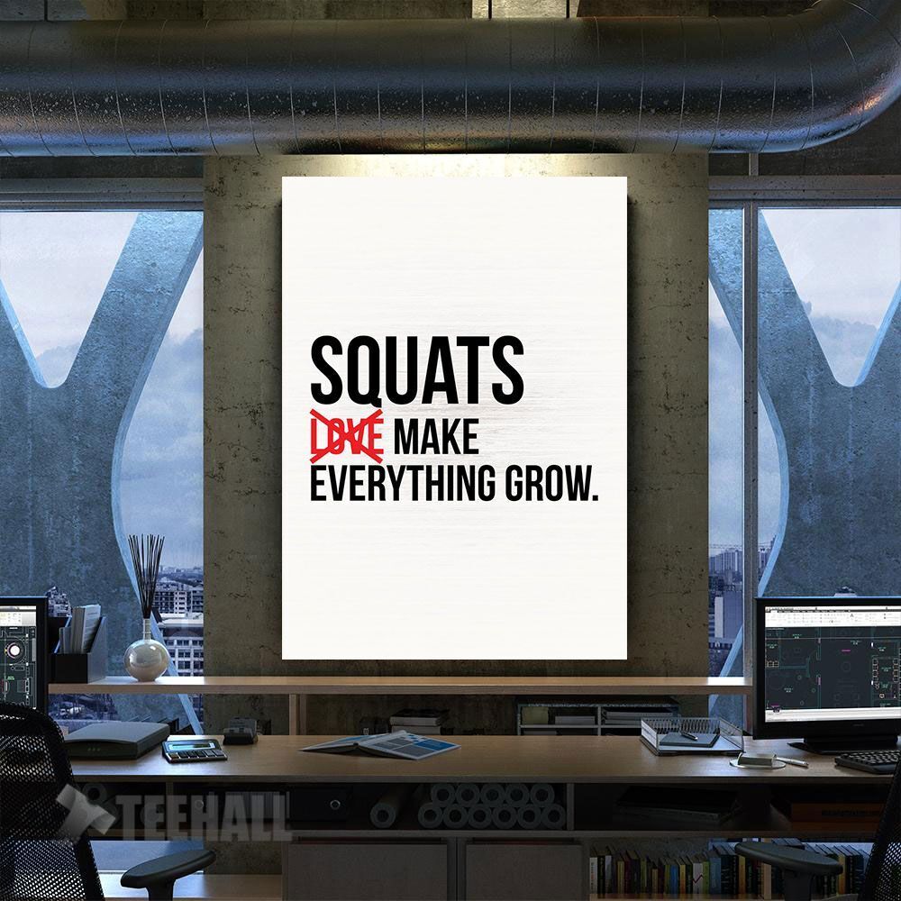 Funny Squat Motivation Canvas Prints Wall Art Decor