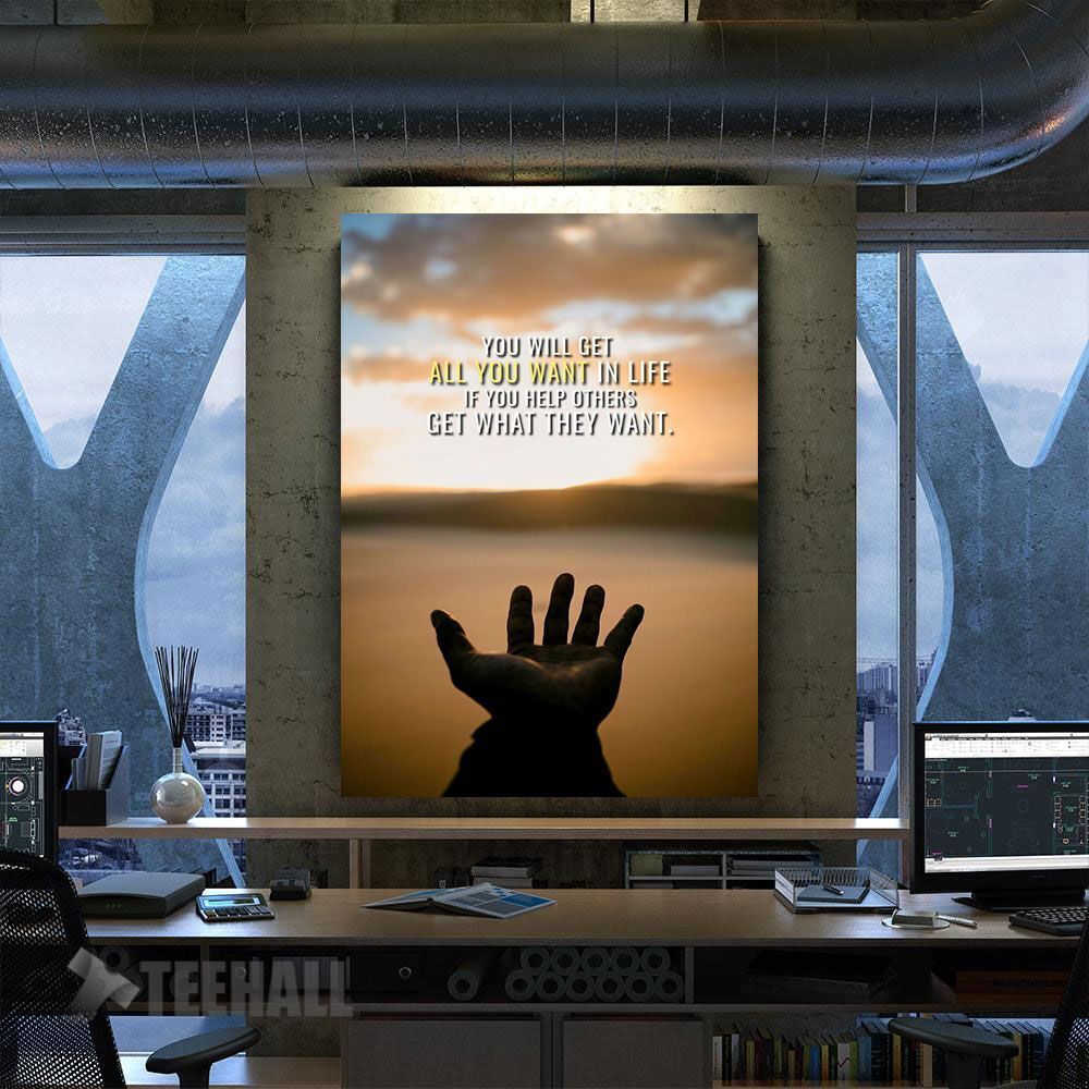 Get All You Want Motivational Canvas Prints Wall Art Decor