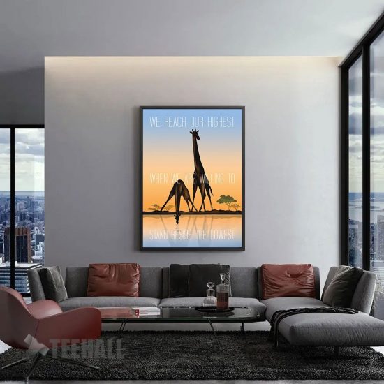 Giraffe Motivation Canvas Prints Wall Art Decor 1