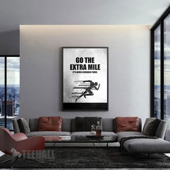 Go The Extra Mile Motivational Canvas Prints Wall Art Decor 1 1