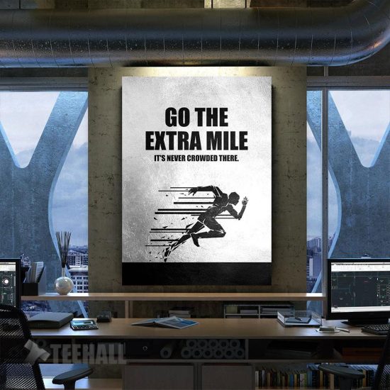 Go The Extra Mile Motivational Canvas Prints Wall Art Decor