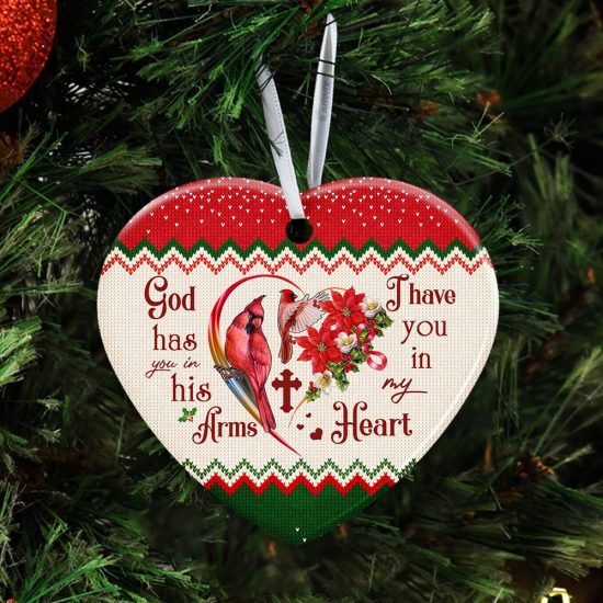 God Has You In His Arms I Have You In My Heart Ceramic Ornament 2 1