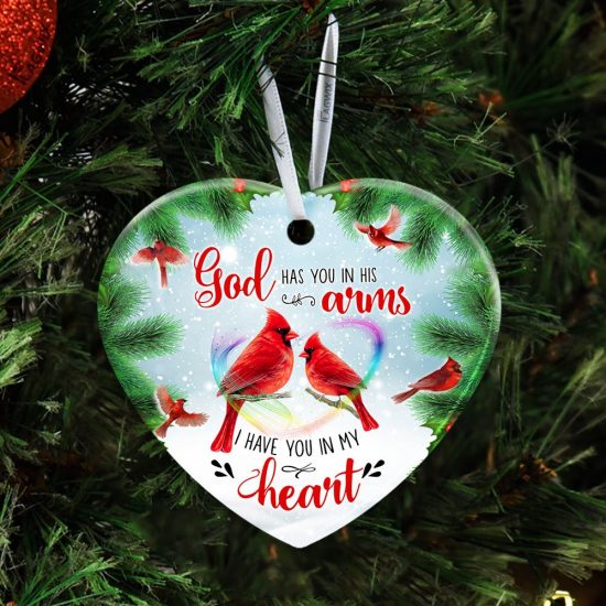 God Has You In His Arms I Have You In My Heart Ceramic Ornament 2