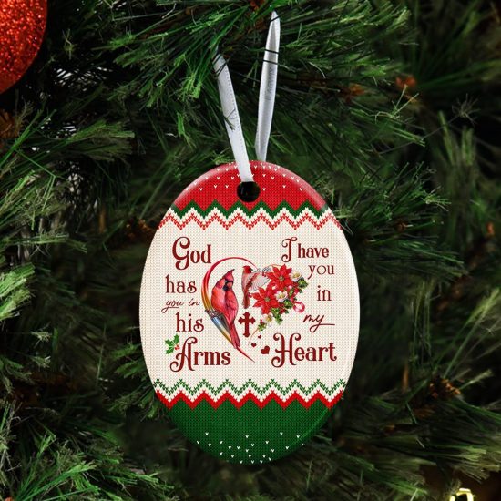 God Has You In His Arms I Have You In My Heart Ceramic Ornament 3 1