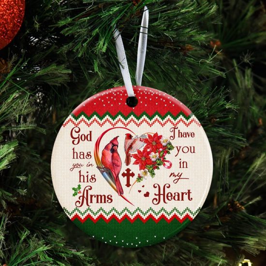 God Has You In His Arms I Have You In My Heart Ceramic Ornament 4 1