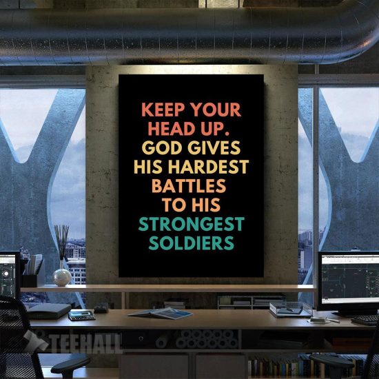 Gods Strongest Soldiers Motivational Canvas Prints Wall Art Decor