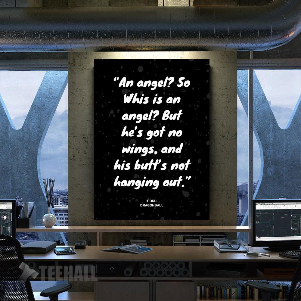 Goku Quote Motivation 4 Canvas Prints Wall Art Decor
