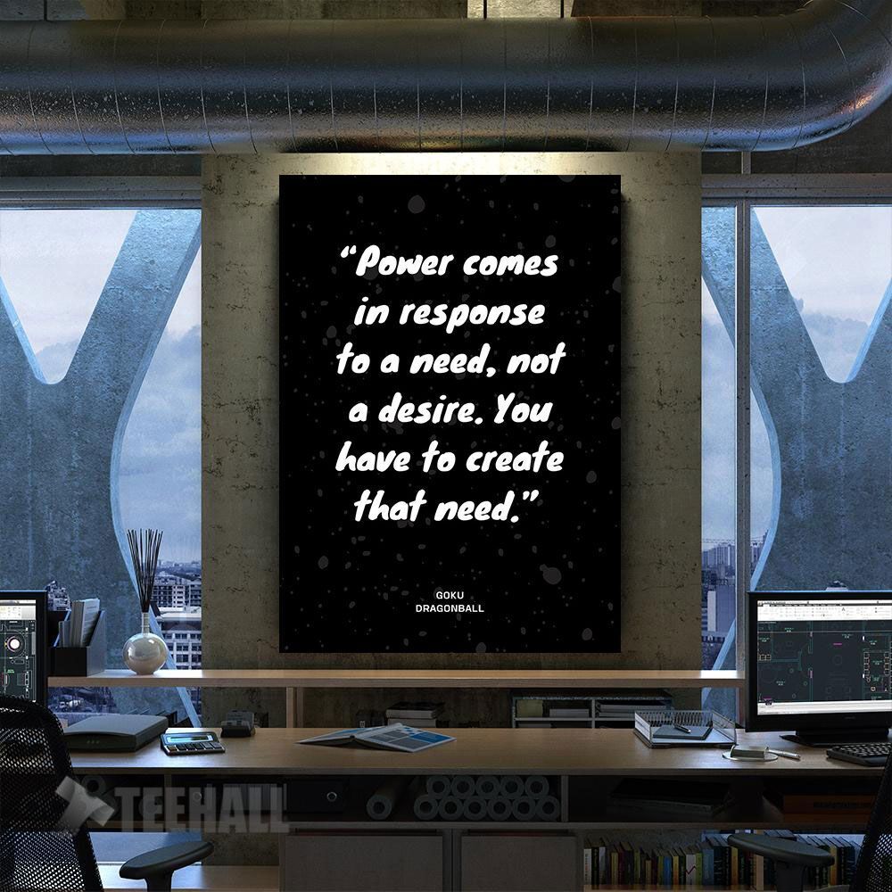 Goku Quote Motivation 5 Canvas Prints Wall Art Decor