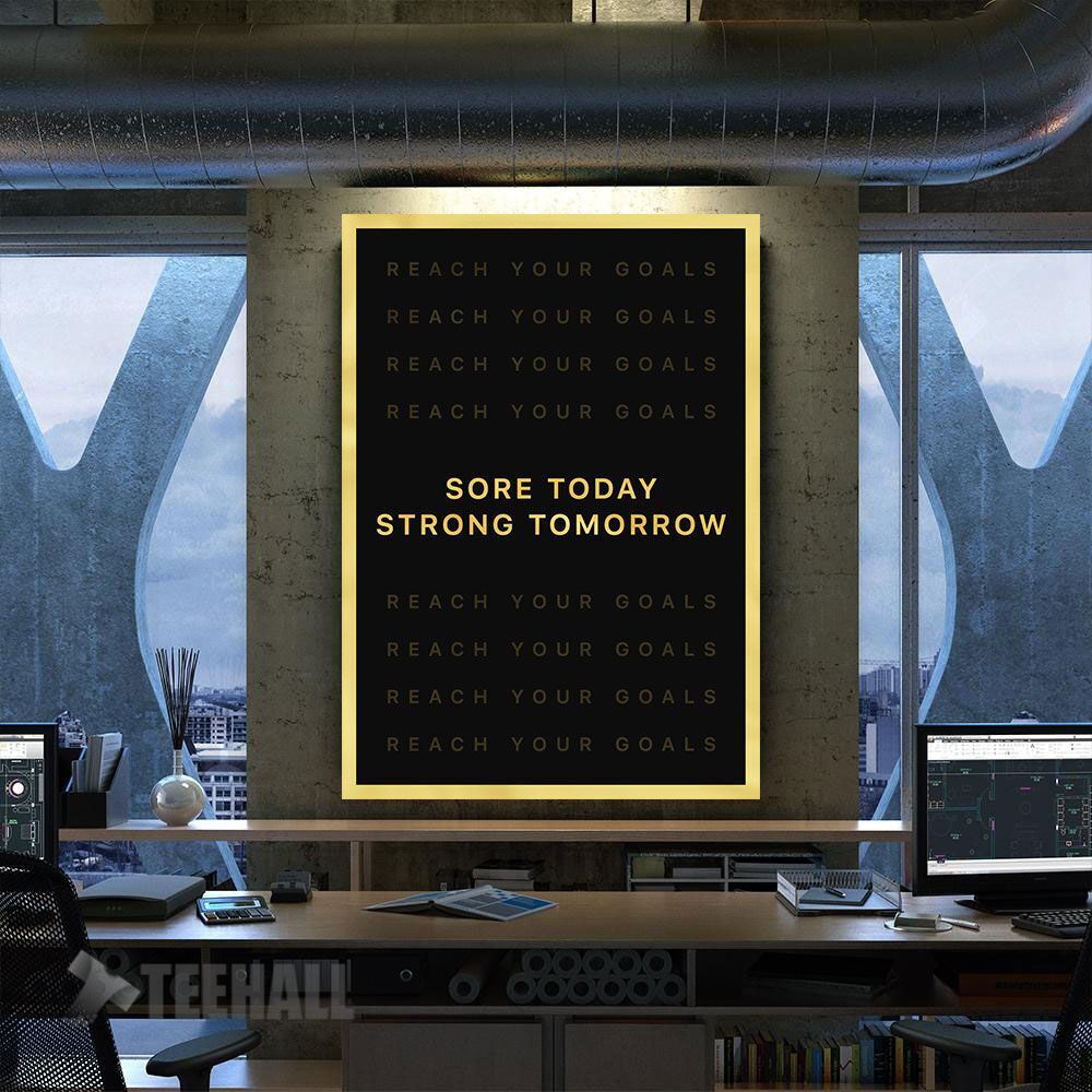 Golden Motivational Quote Canvas Prints Wall Art Decor