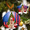 Golden Retriever Christmas Ceramic Ornament